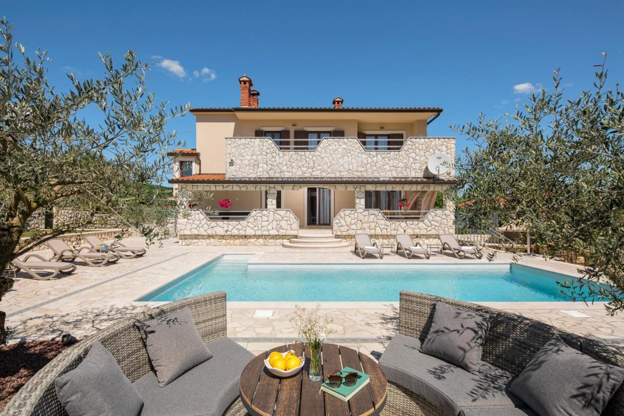 Villa Vesna With Sauna, Hot Tub Potpićan Exteriér fotografie